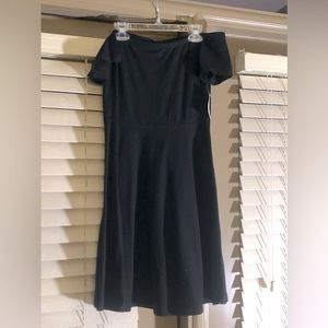 Off the shoulder black dress